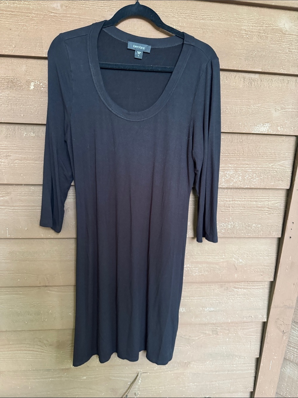 Karen Kane Black Scoop Neck Midi Dress size Large